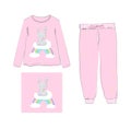 children\'s pajamas, fashion baby clothing. Print design