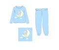 children\'s pajamas, fashion baby clothing. Print design