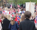 Children`s parade in Trondheim on Norwegian National Day