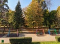 Children`s Park located in Arad - Romania, on Mures river cliff Royalty Free Stock Photo