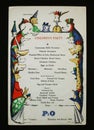 Children`s Party Menu for the S.S. Canton in 1958.