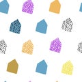 Children`s pattern of colored geometric shapes. used in the design