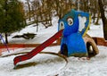 Children`s playground in the city of Lviv in Ukraine Royalty Free Stock Photo