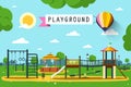 Children`s Playground on City Park. Royalty Free Stock Photo