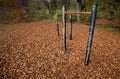 Children's playground in fall Royalty Free Stock Photo