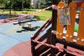 The children`s playground in Italy closed due to Coronavirus virus