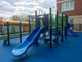 Children`s Playground with School buses