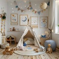 Cozy Children's Playroom Teepee