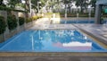 Children`s pool . Small swimming pool with 60 cm depth sign.