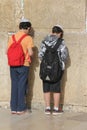 Children's prayer at the Wailing wall Royalty Free Stock Photo