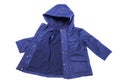 Children`s raincoat on a white background.