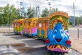 Children's rides and carousels are closed and empty