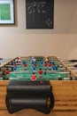 A children\'s room with a tabletop football game