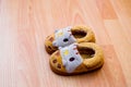 The children`s shoes on the floor Royalty Free Stock Photo