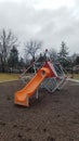 Children`s slide in playground Royalty Free Stock Photo