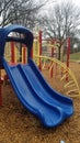 Children`s slide in playground Royalty Free Stock Photo