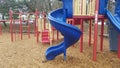 Children`s slide in playground Royalty Free Stock Photo
