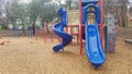 Children`s slide in playground Royalty Free Stock Photo