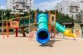 Children's slides and playgrounds. PlayGround Park Royalty Free Stock Photo