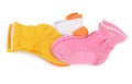Children`s socks isolated on white background Royalty Free Stock Photo