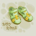 Children's summer shoes green for boys