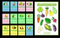 Children`s themed calendar. 2020 collection vegetables format A4