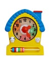 Children`s toy clock Royalty Free Stock Photo