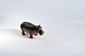 Children`s toy hippo. The color is dark. Made of plastic Royalty Free Stock Photo