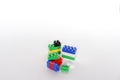 Children\'s toy plastic building blocks. Educational toys for children Royalty Free Stock Photo