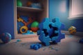 Children\'s toy with puzzle pieces. Autism concept. AI generative