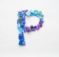 Children`s toys rainbow.Letters and symbols