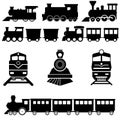 Children`s train icon Vector set. public transport illustration sign collection. railroad symbol. Royalty Free Stock Photo