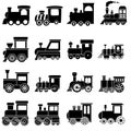 Children`s train icon Vector set. public transport illustration sign collection. railroad symbol. Royalty Free Stock Photo