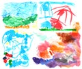 ChildrenÃ¢â¬â¢s Watercolor Paintings 2