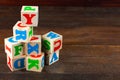 Children's wooden blocks Royalty Free Stock Photo