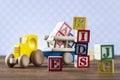 Children`s World toy on a wooden background. Royalty Free Stock Photo