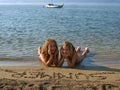 Children on sandy beach 3