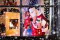 Kids and Santa opening Christmas presents Royalty Free Stock Photo