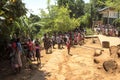 The Children in school during pause, Madagascar