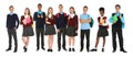 Children in school uniforms on background. Banner design Royalty Free Stock Photo