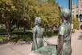 Children sculpture on walkway at entrance of Salt Lake City and County Building