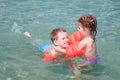 Children in sea Royalty Free Stock Photo