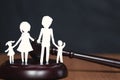 Children section by court. Divorce family. Royalty Free Stock Photo