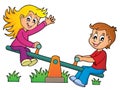 Children on seesaw theme image 1