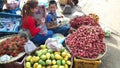 Children selling fruit in Laos