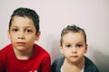 Children shampooed for lice Royalty Free Stock Photo