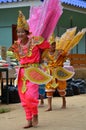 Children of Shan them show kinnari dance for traveler