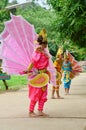 Children of Shan them show kinnari dance for traveler