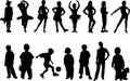 Children silhouette Royalty Free Stock Photo