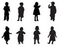 Children silhouette Royalty Free Stock Photo